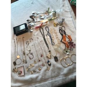 Lot large Necklace Sterling cuffs spoon Boutique closed unused FREE SHIPPING